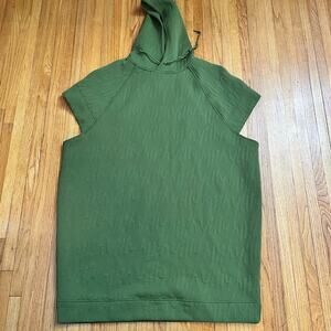 YITTY Olive Green Sleeveless Hooded Midi Dress